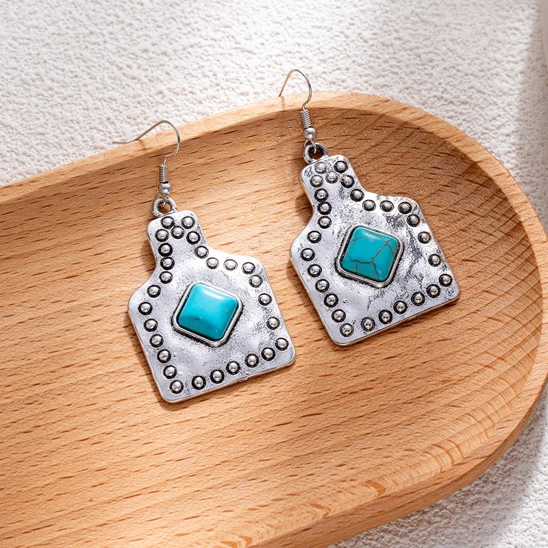 Long dangling fishhook earrings two color optional