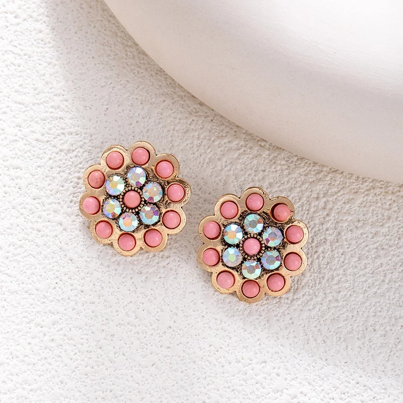 Turquoise bead studs 4colors