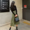 Bow hem skirt slim waist long skirt - Image 6