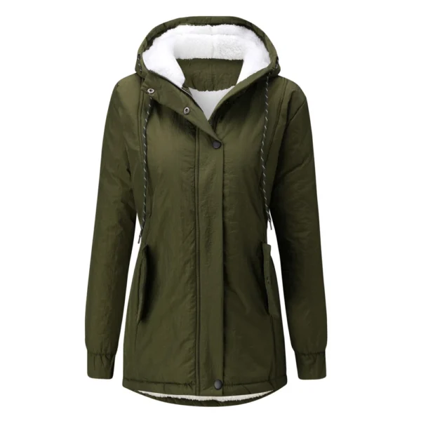 Women's Fashion Cotton-padded Coat Lamb Wool Cotton-padded Coat With Fleece - Image 13
