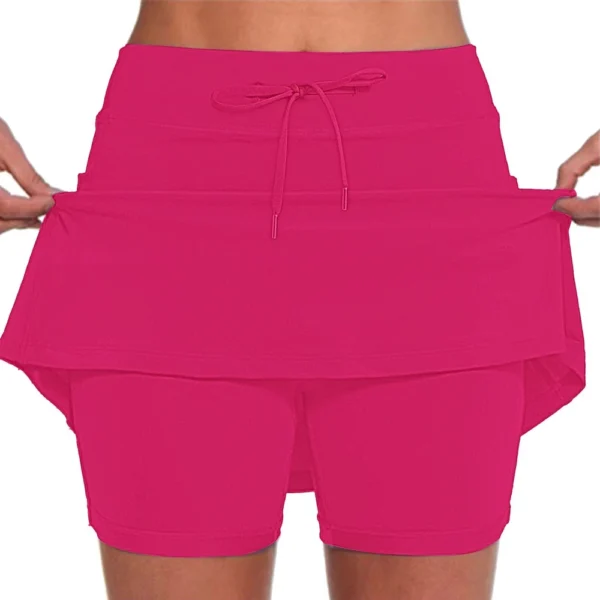 Women's Casual Athletic Fitness Running Yoga Pleated Shorts Skirt Tennis Skirt - Image 10