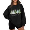 Women's Casual Fashion Long Sleeve Christmas Print Round Neck Sweatshirt Top - Image 16