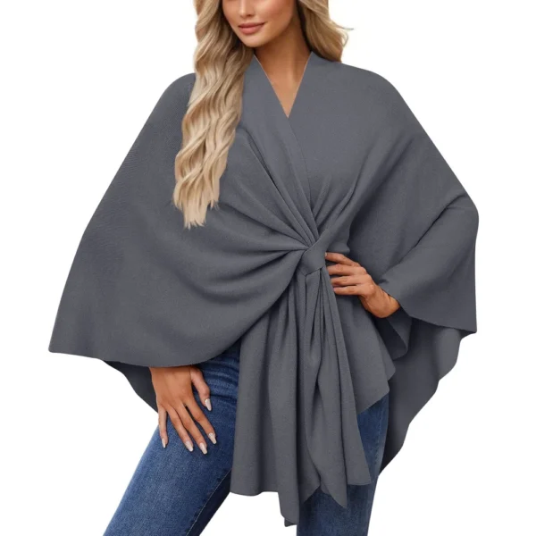 Women's Elegant Shawl Wraps Soft Open Front Sweater For Spring Fall Winter - Image 10