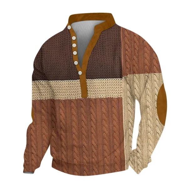 Men's Corduroy Cardigan 6-button Long-sleeved Sweatshirt - Image 7
