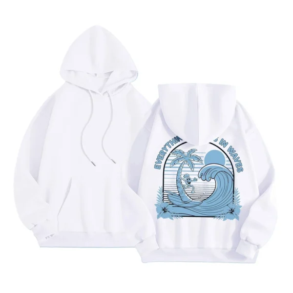 Women's Pullover with Pockets Fashion Long Sleeve Lightweight Hoodies - Image 37