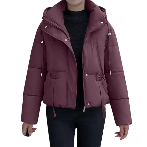 Women's Winter Coat Warm Jacket With Hooded Women Thicken Lightweight Coats - Image 17