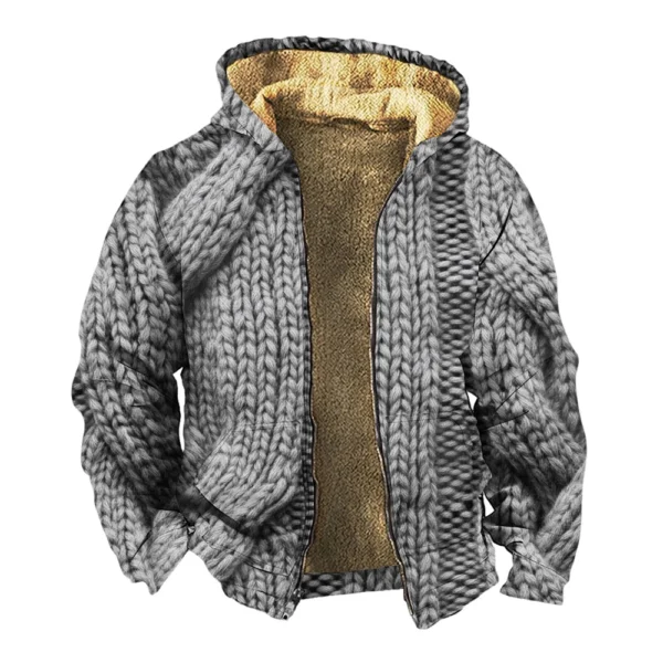 Men's Thickened Button Double Pocket Jacket With Pocket Insert Cotton Jacket - Image 25