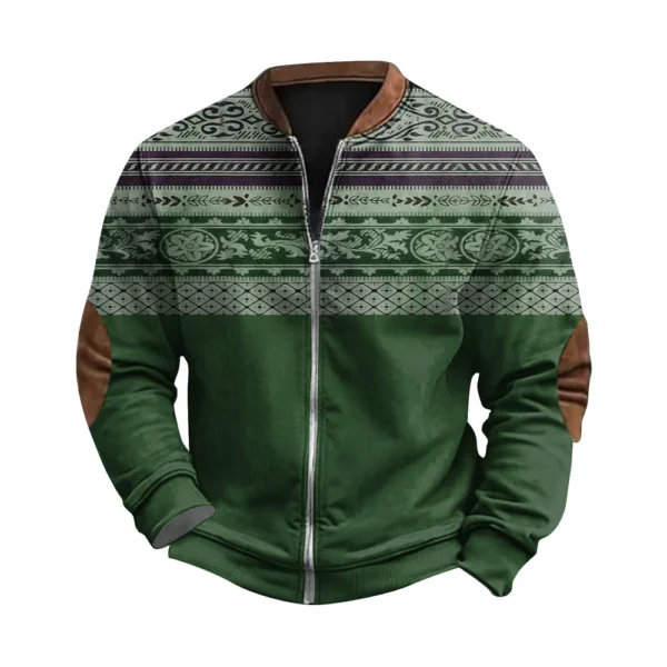 Men's Retro Casual Gradient Printed Sweatshirt - Image 5