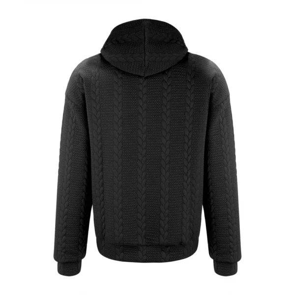 Men's Plus-size Casual Coat Hoodie Long Sleeve Knit Man - Image 12