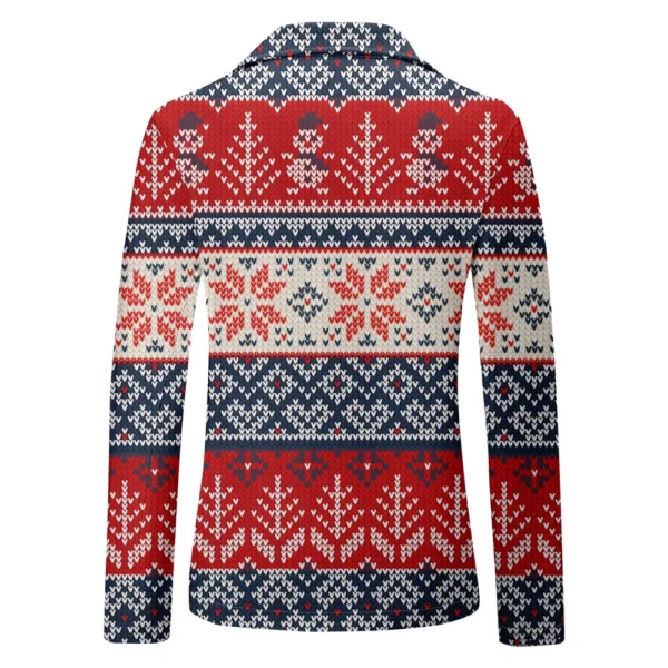 Unisex Winter Christmas Prints Suit Jackets Unisex Casual Fashion Button Jackets - Image 12