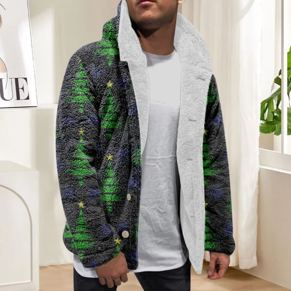 Men'S Winter Zipper Hooded Fleece Sweatshirt With Patch Pocket Casual Jacket - Image 19