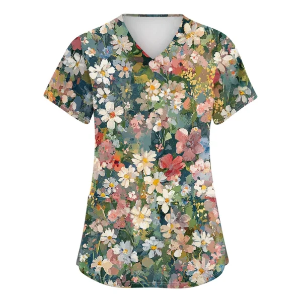 Women's Short Sleeved Loose Daily Fashion Printed Casual Round Neck T-Shirt - Image 26