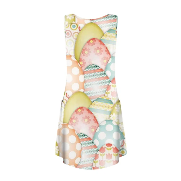 Women's Sundresses Casual Easter Printed Dresses Summer Loose Fashion Dress - Image 10