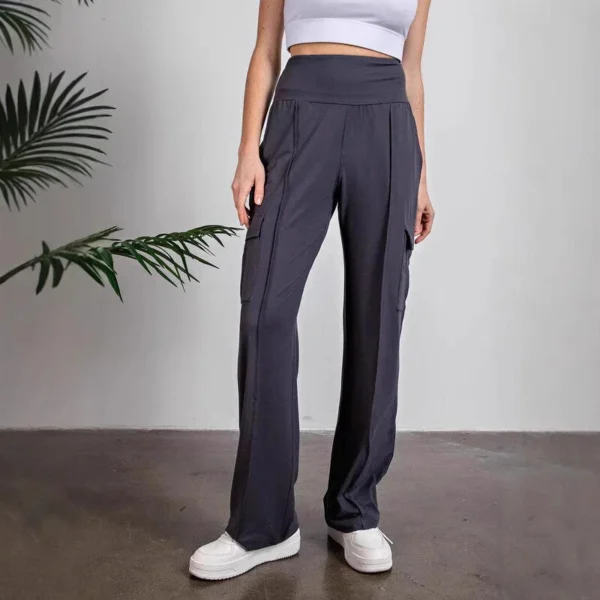 Women's Fashion Women's Solid Color Waist Casual Pants - Image 2