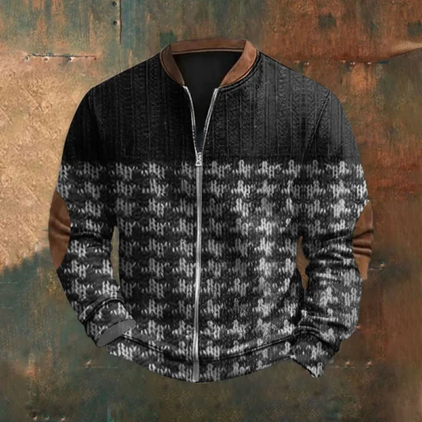 Men'S Retro Casual Sportswear With Open Zipper Sweatshirt Jacket - Image 19