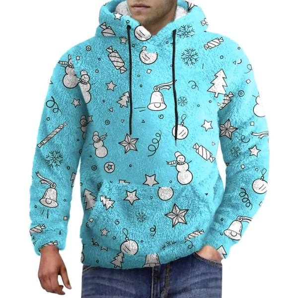 Men's Standing Collar Sweatshirt Is Outdoor Casual Sweaters Tops - Image 4