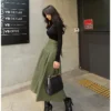 Bow hem skirt slim waist long skirt - Image 7