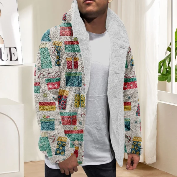 Men'S Winter Zipper Hooded Fleece Sweatshirt With Patch Pocket Casual Jacket - Image 16