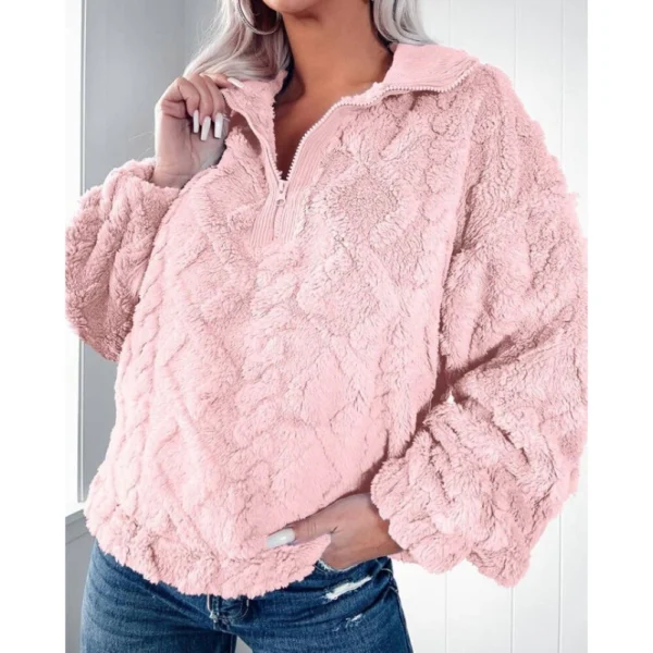 Women's casual loose warm long-sleeved jacket - Image 10