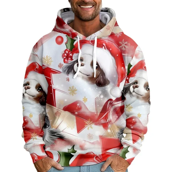 Men's Loose Printed Hooded Sweatshirt Men's Casual Fashion Sports Sweatshirt - Image 31