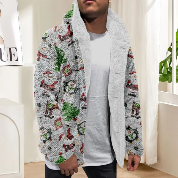 Men'S Winter Zipper Hooded Fleece Sweatshirt With Patch Pocket Casual Jacket - Image 16