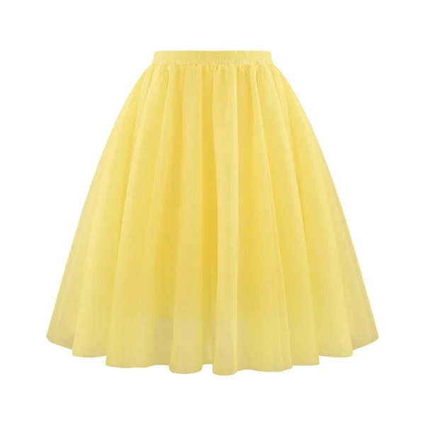 Women's Fashion Solid Color Half Skirt Party Ballet Puff Skirt Mesh Skirt - Image 12