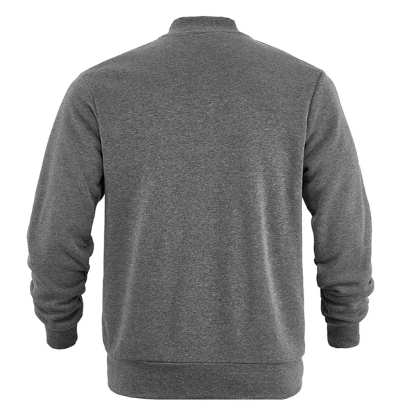 Men's New Solid Color Men's Hoodie Jacket Warm Plus Fleece Thick Jacket Casual - Image 9