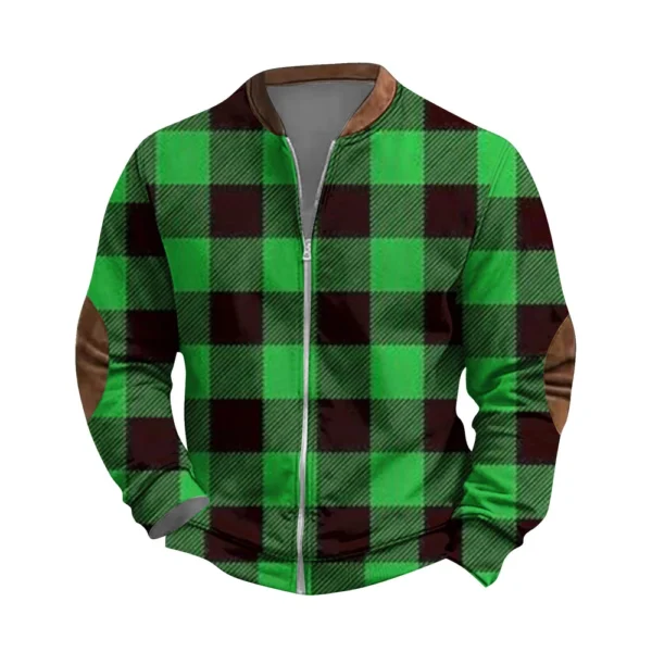 Men'S Retro Casual Sportswear With Open Zipper Sweatshirt Jacket - Image 20
