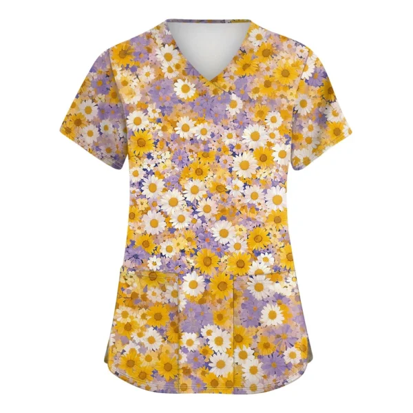 Women's Short Sleeved Loose Daily Fashion Printed Casual Round Neck T-Shirt - Image 31