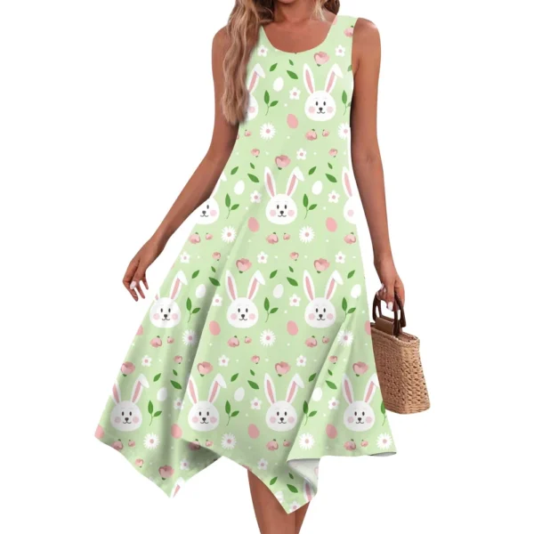 Women's Dresses Fashion Loose Easter Summer Casual Printed Sundresses Dress - Image 6