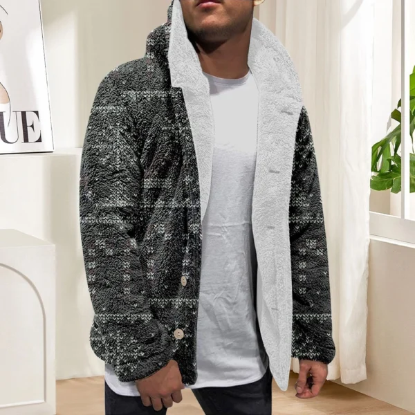 Men'S Winter Zipper Hooded Fleece Sweatshirt With Patch Pocket Casual Jacket - Image 13