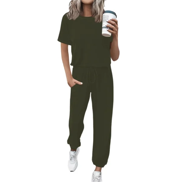 Women's 2 Piece Jogging Tracksuit Long Sleeve Sweatpants Outfits Lounge Sets - Image 6
