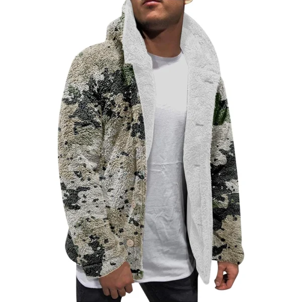 Men'S Winter Zipper Hooded Fleece Sweatshirt With Patch Pocket Casual Jacket - Image 29