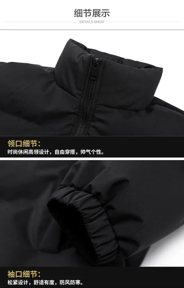 Men's stand collar thick coat thermal - Image 13