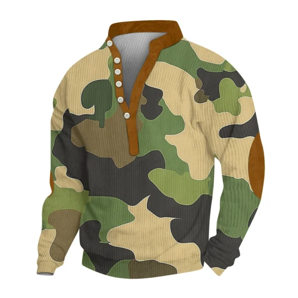 Men's new half zipper long sleeved tactical arm pullover training men's clothing - Image 4