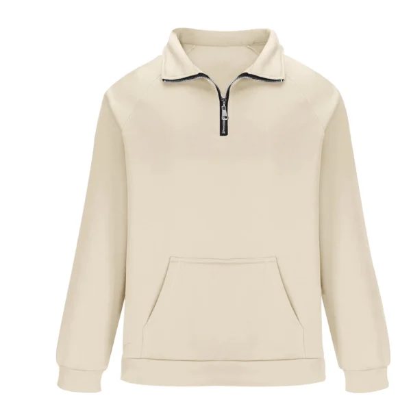 Sports Casual Hoodie Long Sleeve 1/4 Zip Coat For Men - Image 11