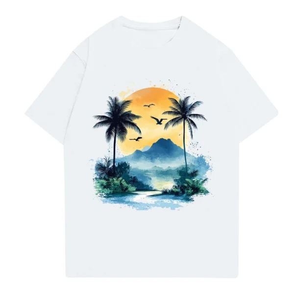 Men's Stand Collar Short Sleeve Shirt Loose Leisure Holiday Shirt Man - Image 31