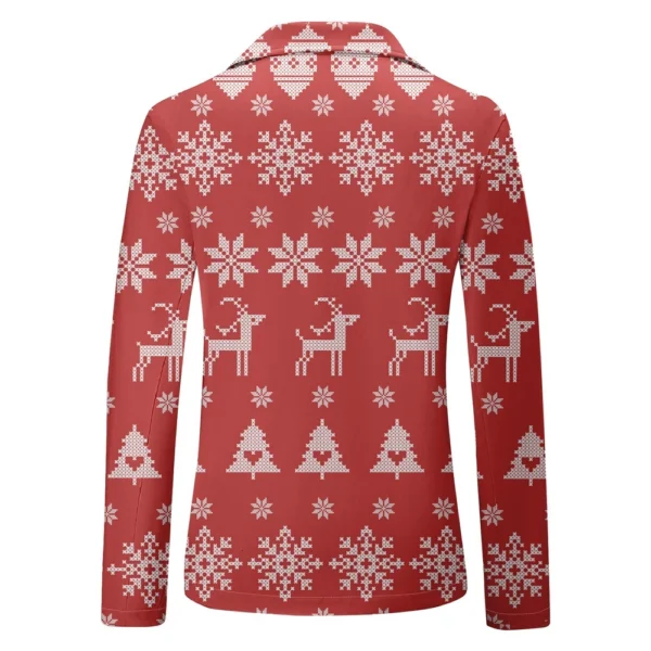 Unisex Winter Christmas Prints Suit Jackets Unisex Casual Fashion Button Jackets - Image 12