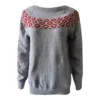 Women's Fashionable Casual Printed Round Neck Pullover Loose Long Sleeved - Image 8