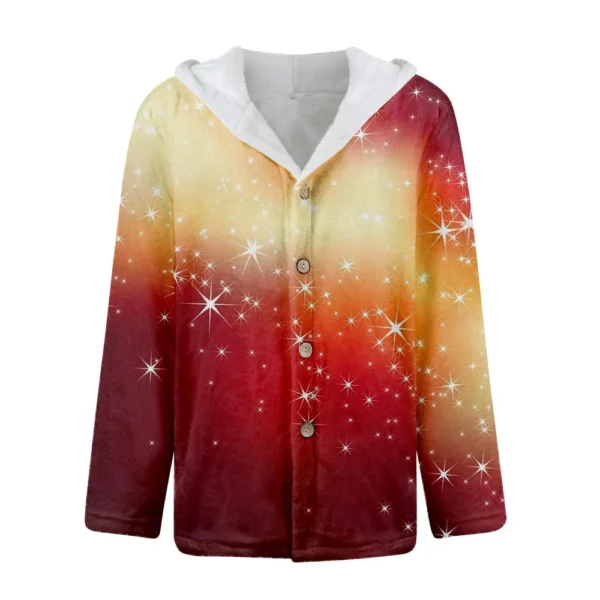 Men'S Winter Zipper Hooded Fleece Sweatshirt With Patch Pocket Casual Jacket - Image 10
