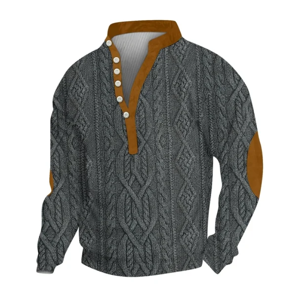 Men's Corduroy Cardigan 6-button Long-sleeved Sweatshirt - Image 13