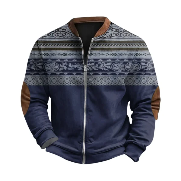 Men's Retro Casual Gradient Printed Sweatshirt - Image 17