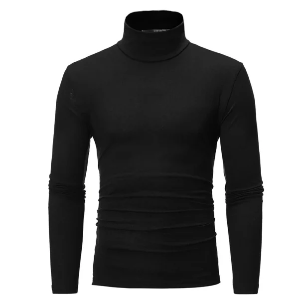 Men's Warm T-shirt Long Sleeved Warm Top Winter Sweater Warm Sports Shirt - Image 13