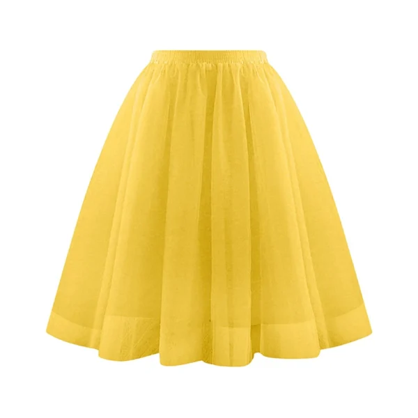 Women's Fashion Solid Color Half Skirt Party Ballet Puff Skirt Mesh Skirt - Image 11
