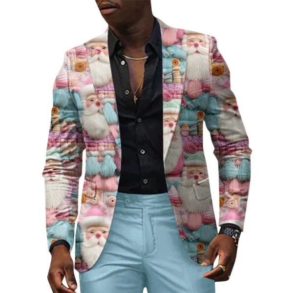 Unisex Winter Christmas Prints Suit Jackets Unisex Casual Fashion Button Jackets - Image 28