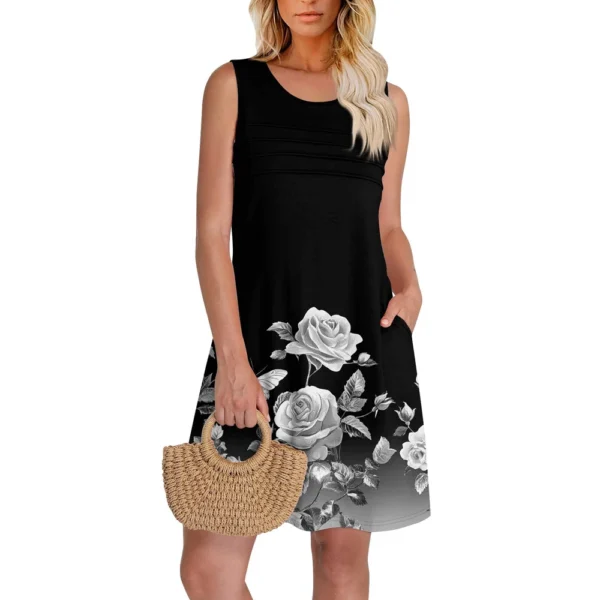 Women's Casual Sundress With Pockets Summer Boho Beach Dress,Holiday Hresses - Image 6