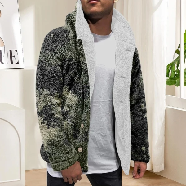 Men'S Winter Zipper Hooded Fleece Sweatshirt With Patch Pocket Casual Jacket - Image 19