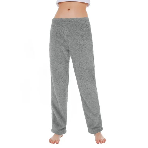 Women's Solid Color Thick Solid Color Loose Double-sided Plush Thermal Pants - Image 19