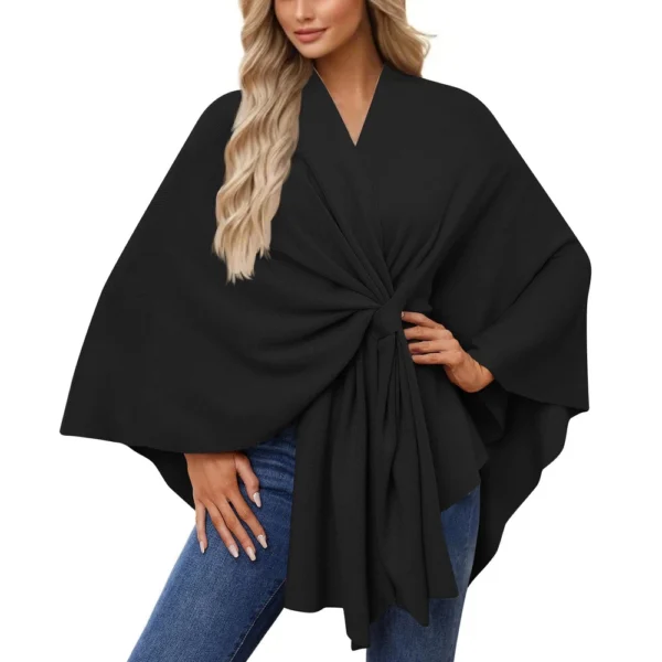 Women's Elegant Shawl Wraps Soft Open Front Sweater For Spring Fall Winter - Image 8