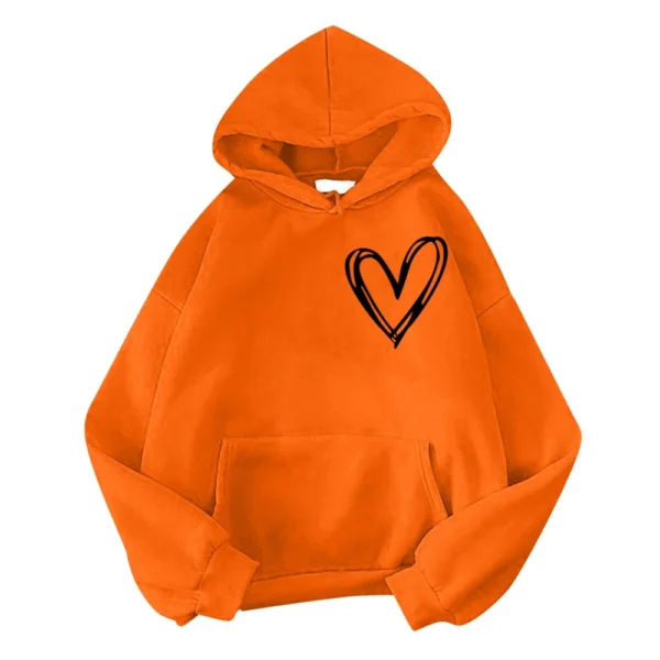 Hooded Plus Velvet Sweater Women's Casual Loose Tops Jacket Couples Hoodies - Image 32